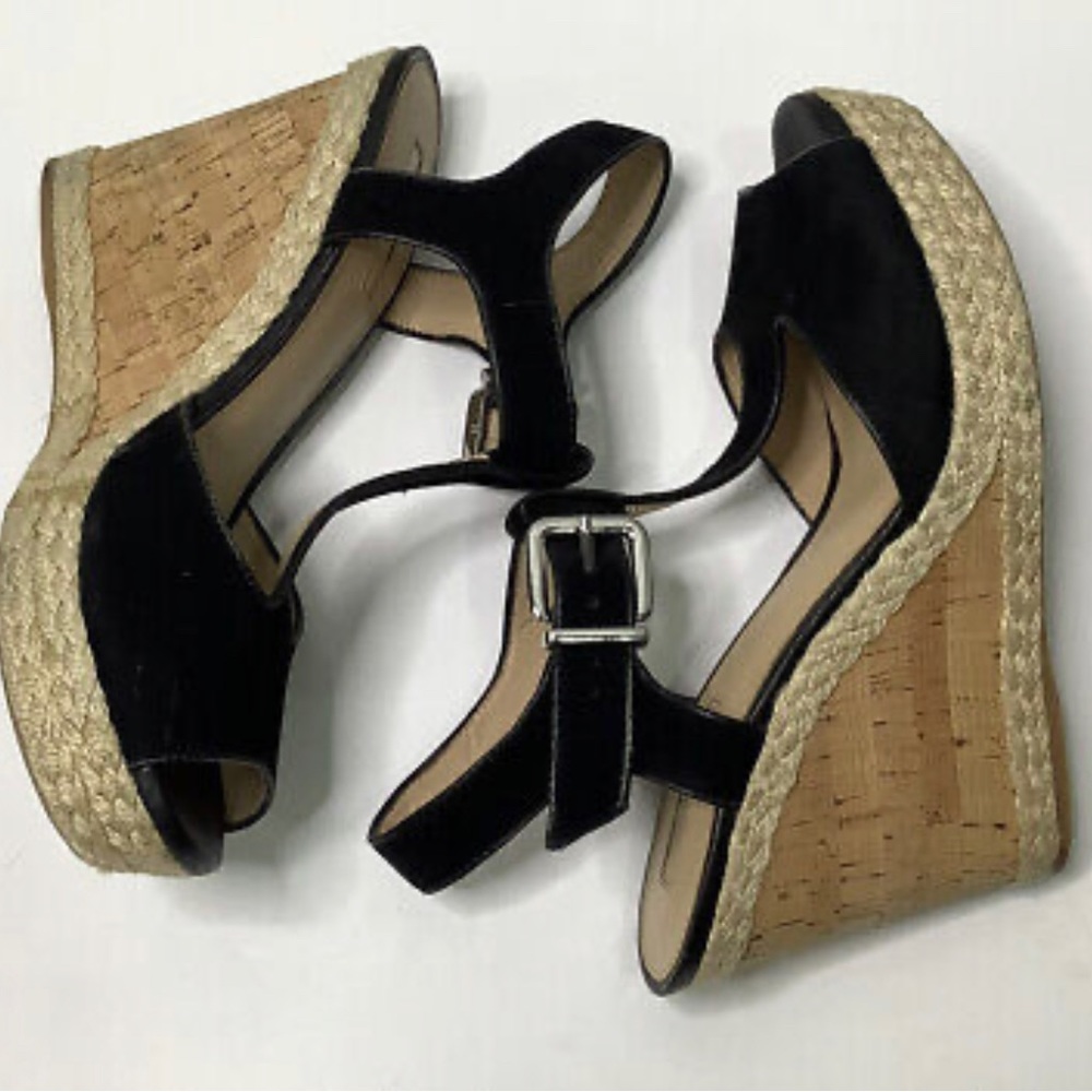 Antonio Melani Wedge Espadrilles Women's Sling Back Black